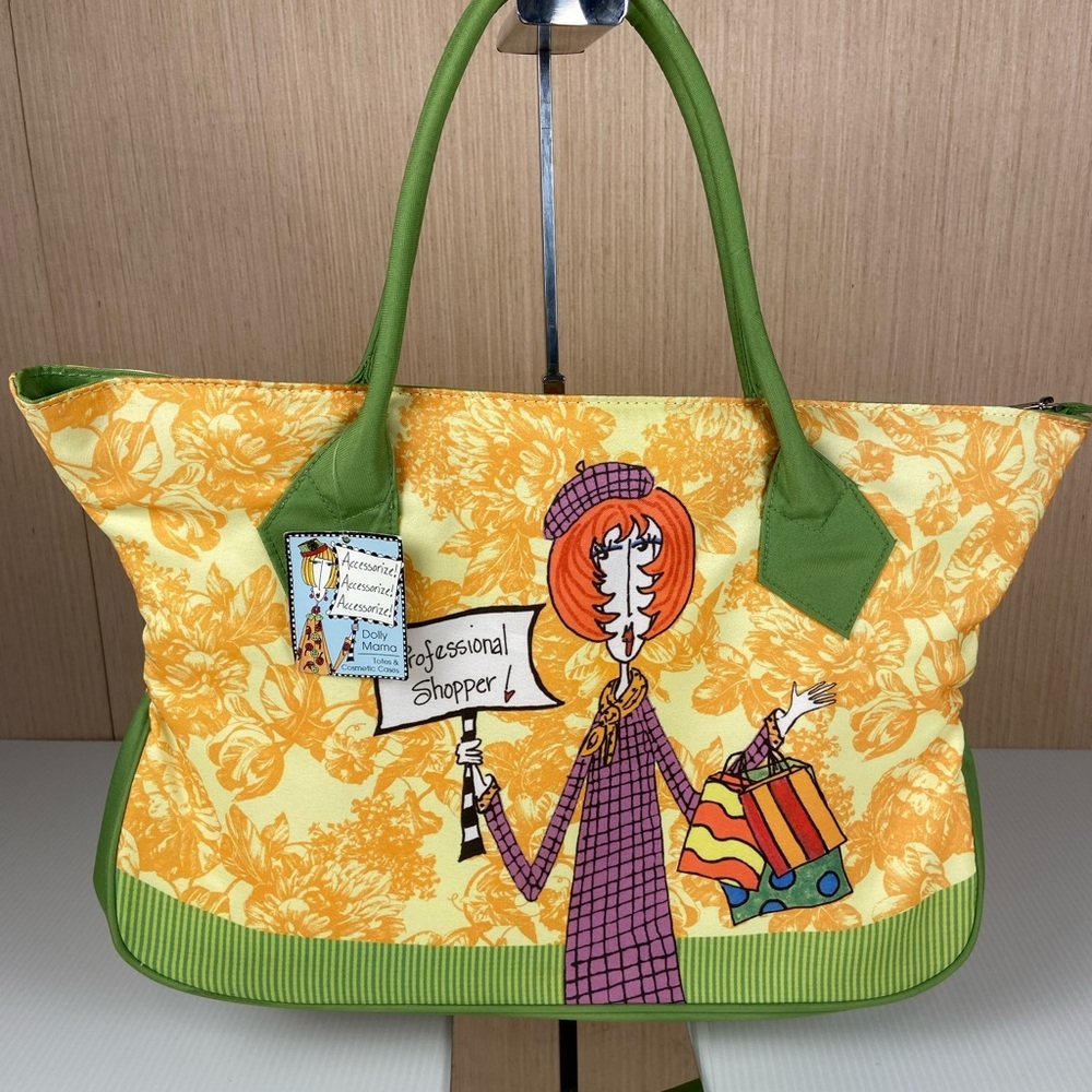 💐 Dolly Mama Professional Shopper Y2K Graphic Tote NWT Nylon Bag